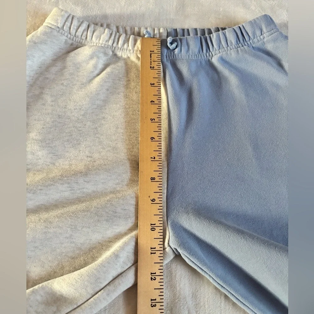 Abercrombie Kids Blue Gray Colorblock Fleece Joggers Size 13/14